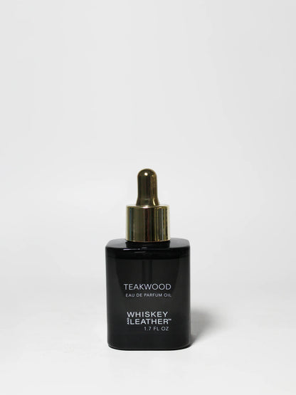 Teakwood 50ml Whiskey and Leather Perfume Oil Dropper
