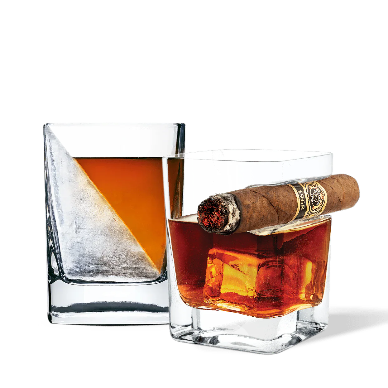 Whiskey Wedge + Cigar Glass Bundle